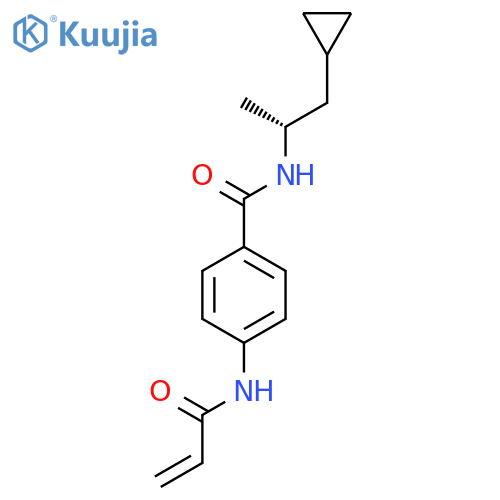 N-(2R)-1-cyclopropylpropan-2-yl-4-(prop-2-enamido)benzamide structure