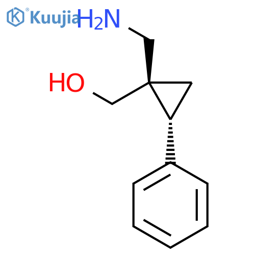 rac-[(1R,2R)-1-(aminomethyl)-2-phenylcyclopropyl]methanol structure