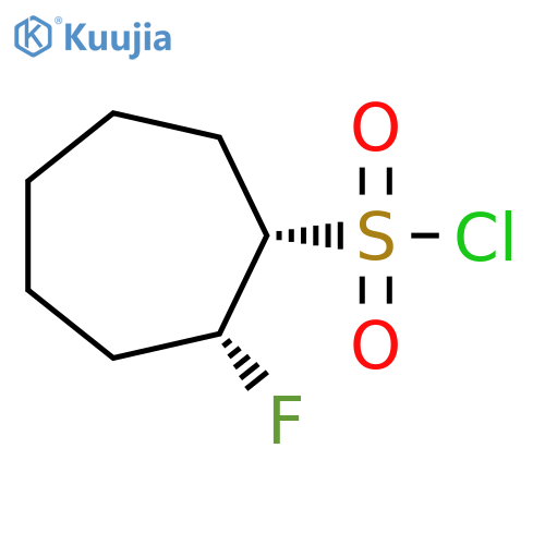 (1S,2R)-2-Fluorocycloheptane-1-sulfonyl chloride structure