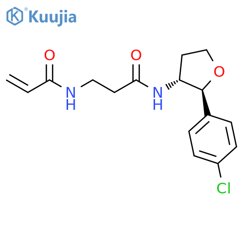 N-[3-[[(2S,3R)-2-(4-Chlorophenyl)tetrahydro-3-furanyl]amino]-3-oxopropyl]-2-propenamide structure