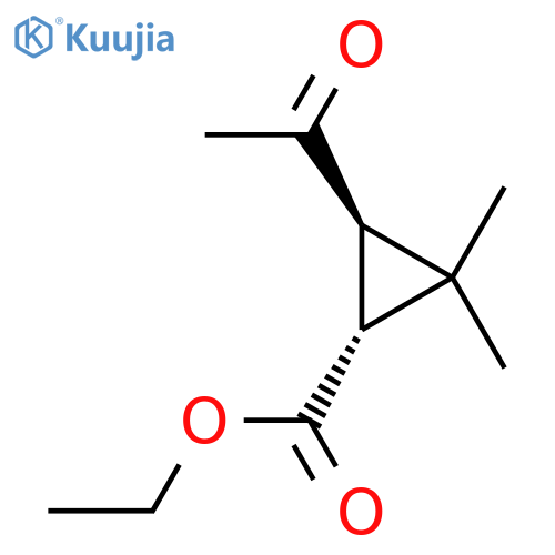 2,2-Dimethyl-3alpha-acetylcyclopropane-1beta-carboxylic acid ethyl ester structure