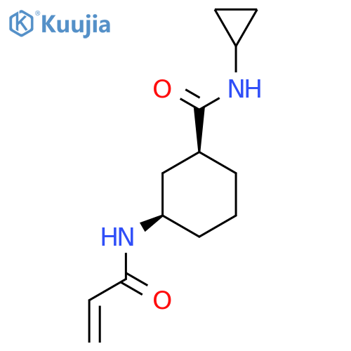 rac-(1R,3S)-N-cyclopropyl-3-(prop-2-enamido)cyclohexane-1-carboxamide structure