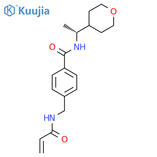 N-[(1R)-1-(oxan-4-yl)ethyl]-4-[(prop-2-enamido)methyl]benzamide structure