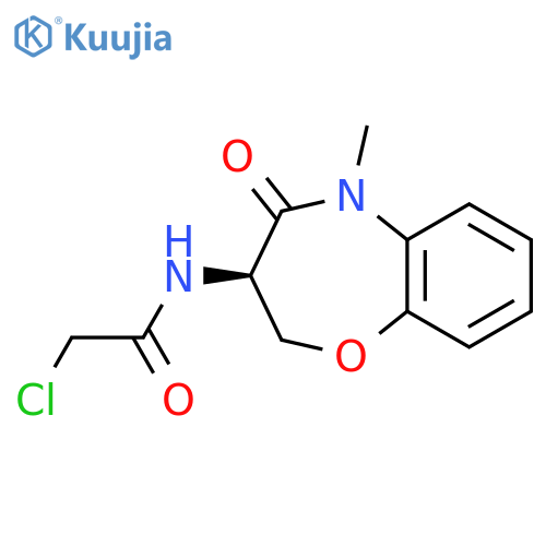 2-chloro-N-(3R)-5-methyl-4-oxo-2,3,4,5-tetrahydro-1,5-benzoxazepin-3-ylacetamide structure