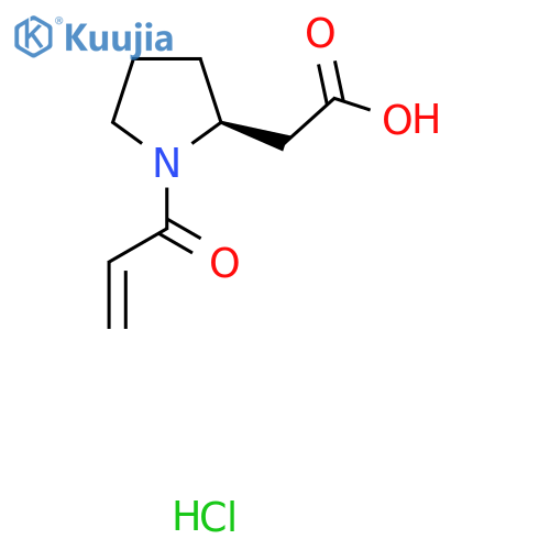 2-(2S)-1-(prop-2-enoyl)pyrrolidin-2-ylacetic acid hydrochloride structure