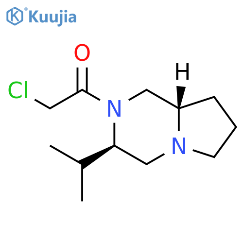 1-(3R,8aS)-3-(propan-2-yl)-octahydropyrrolo1,2-apyrazin-2-yl-2-chloroethan-1-one structure
