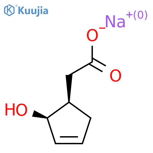 Sodium;2-[(1R,2S)-2-hydroxycyclopent-3-en-1-yl]acetate structure