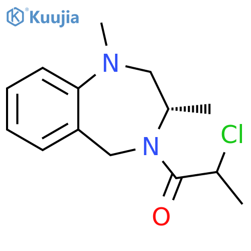 2-Chloro-1-[(3S)-1,2,3,5-tetrahydro-1,3-dimethyl-4H-1,4-benzodiazepin-4-yl]-1-propanone structure