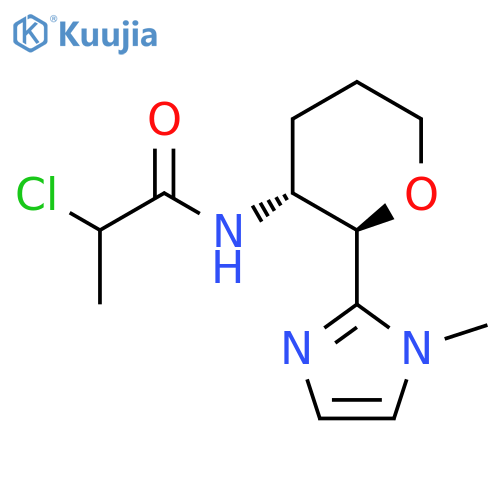2-Chloro-N-[(2R,3R)-2-(1-methylimidazol-2-yl)oxan-3-yl]propanamide structure