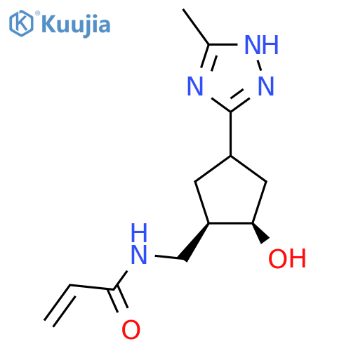 N-{(1R,2R)-2-hydroxy-4-(5-methyl-4H-1,2,4-triazol-3-yl)cyclopentylmethyl}prop-2-enamide structure