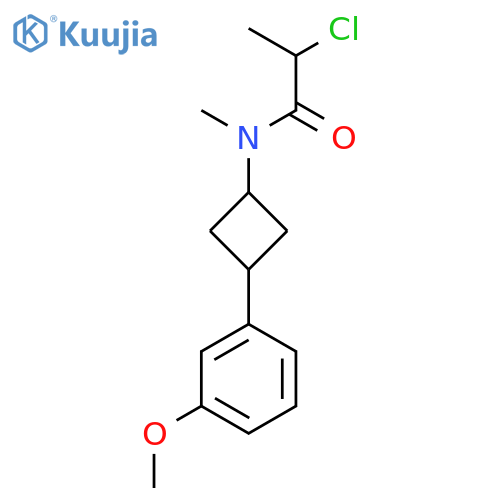 2-Chloro-N-[3-(3-methoxyphenyl)cyclobutyl]-N-methylpropanamide structure