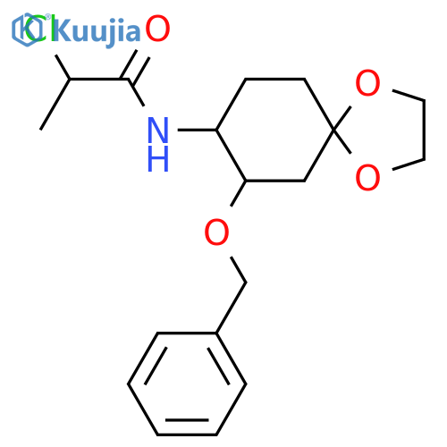 2-Chloro-N-(7-phenylmethoxy-1,4-dioxaspiro[4.5]decan-8-yl)propanamide structure