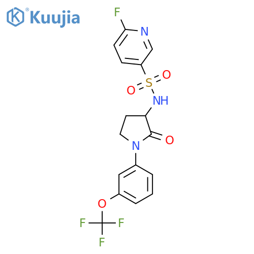 6-Fluoro-N-[2-oxo-1-[3-(trifluoromethoxy)phenyl]pyrrolidin-3-yl]pyridine-3-sulfonamide structure