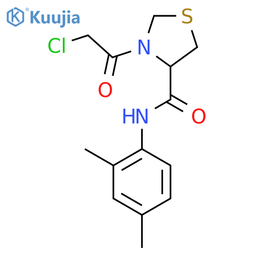 3-(2-chloroacetyl)-N-(2,4-dimethylphenyl)-1,3-thiazolidine-4-carboxamide structure