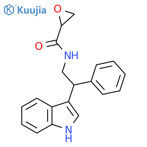 N-[2-(1H-indol-3-yl)-2-phenylethyl]oxirane-2-carboxamide structure