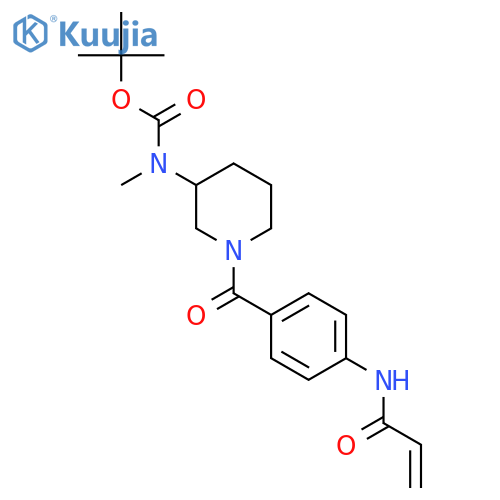 tert-butyl N-methyl-N-{1-[4-(prop-2-enamido)benzoyl]piperidin-3-yl}carbamate structure