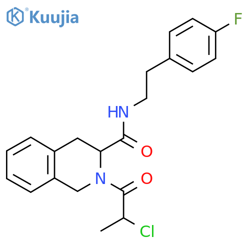 2-(2-Chloropropanoyl)-N-[2-(4-fluorophenyl)ethyl]-3,4-dihydro-1H-isoquinoline-3-carboxamide structure