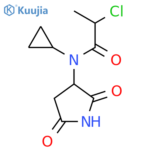 2-Chloro-N-cyclopropyl-N-(2,5-dioxopyrrolidin-3-yl)propanamide structure