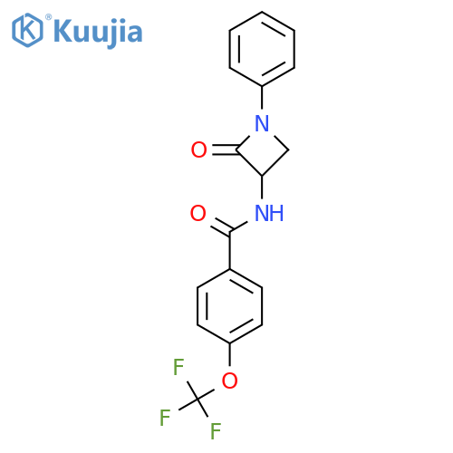 N-(2-oxo-1-phenylazetidin-3-yl)-4-(trifluoromethoxy)benzamide structure