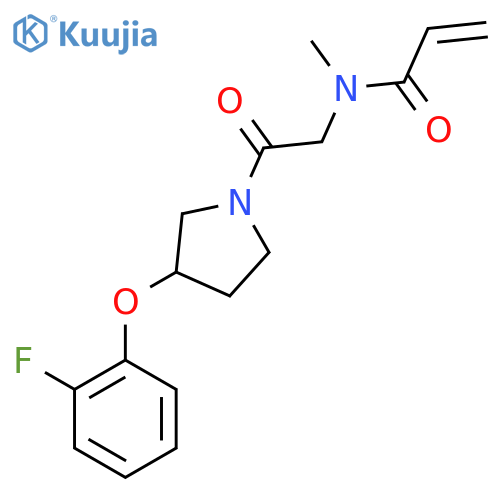 N-{2-[3-(2-fluorophenoxy)pyrrolidin-1-yl]-2-oxoethyl}-N-methylprop-2-enamide structure