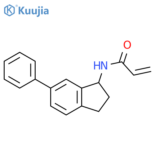 N-(6-phenyl-2,3-dihydro-1H-inden-1-yl)prop-2-enamide structure