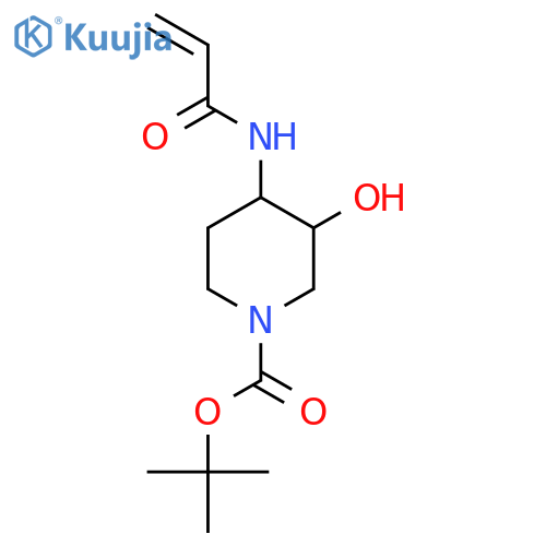 Tert-butyl 3-hydroxy-4-(prop-2-enamido)piperidine-1-carboxylate structure