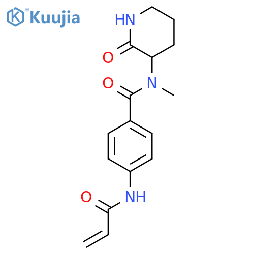 N-methyl-N-(2-oxopiperidin-3-yl)-4-(prop-2-enamido)benzamide structure