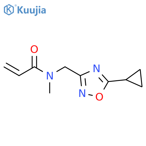 N-(5-cyclopropyl-1,2,4-oxadiazol-3-yl)methyl-N-methylprop-2-enamide structure