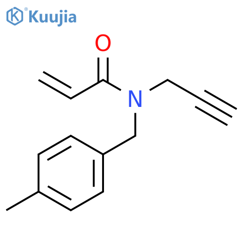 N-(4-methylphenyl)methyl-N-(prop-2-yn-1-yl)prop-2-enamide structure