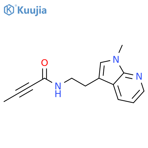 N-(2-{1-methyl-1H-pyrrolo2,3-bpyridin-3-yl}ethyl)but-2-ynamide structure