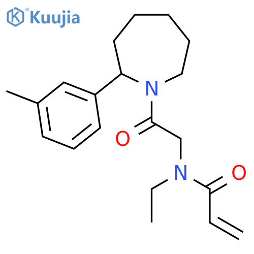 N-ethyl-N-{2-[2-(3-methylphenyl)azepan-1-yl]-2-oxoethyl}prop-2-enamide structure
