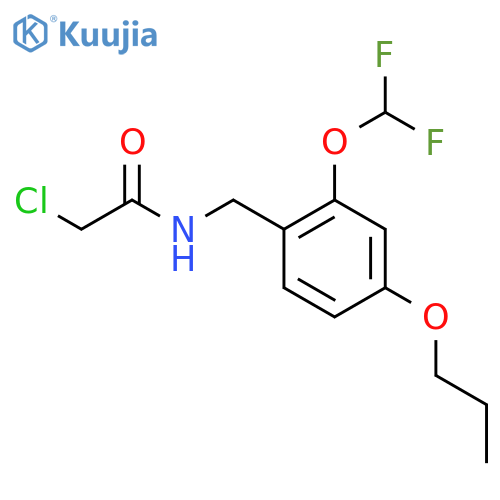 2-chloro-N-{2-(difluoromethoxy)-4-propoxyphenylmethyl}acetamide structure