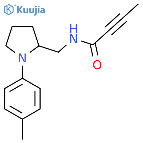 N-{1-(4-methylphenyl)pyrrolidin-2-ylmethyl}but-2-ynamide structure
