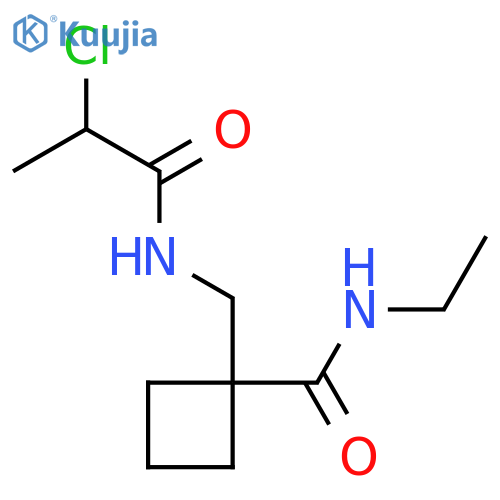 1-[(2-chloropropanamido)methyl]-N-ethylcyclobutane-1-carboxamide structure