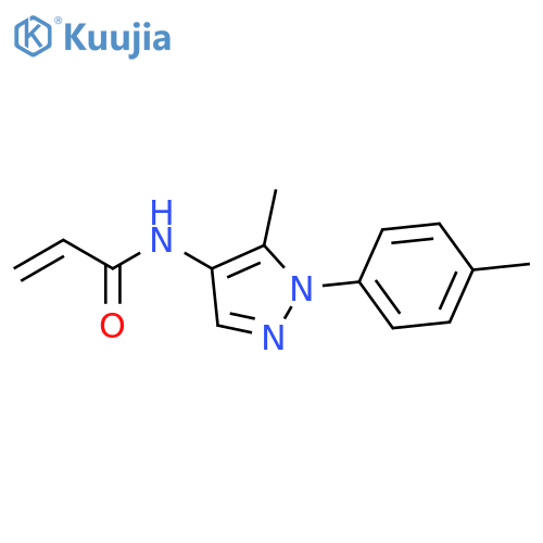 N-[5-Methyl-1-(4-methylphenyl)-1H-pyrazol-4-yl]-2-propenamide structure