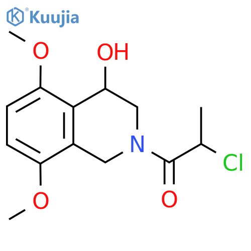2-Chloro-1-(4-hydroxy-5,8-dimethoxy-1,2,3,4-tetrahydroisoquinolin-2-yl)propan-1-one structure