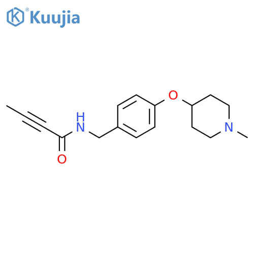 N-[[4-(1-Methylpiperidin-4-yl)oxyphenyl]methyl]but-2-ynamide structure
