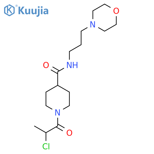 1-(2-Chloropropanoyl)-N-(3-morpholin-4-ylpropyl)piperidine-4-carboxamide structure
