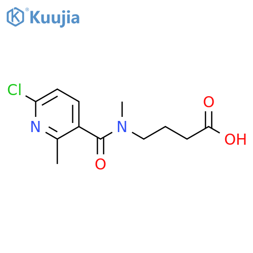4-1-(6-chloro-2-methylpyridin-3-yl)-N-methylformamidobutanoic acid structure