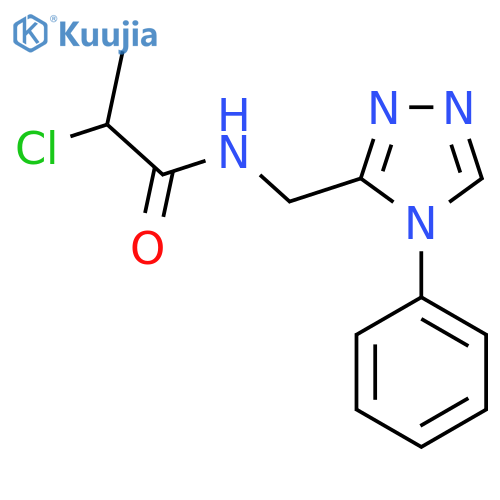 2-Chloro-N-[(4-phenyl-1,2,4-triazol-3-yl)methyl]propanamide structure