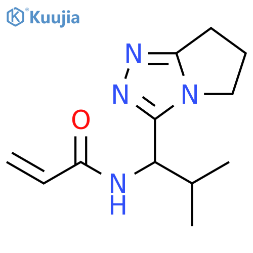 N-(2-methyl-1-{5H,6H,7H-pyrrolo2,1-c1,2,4triazol-3-yl}propyl)prop-2-enamide structure