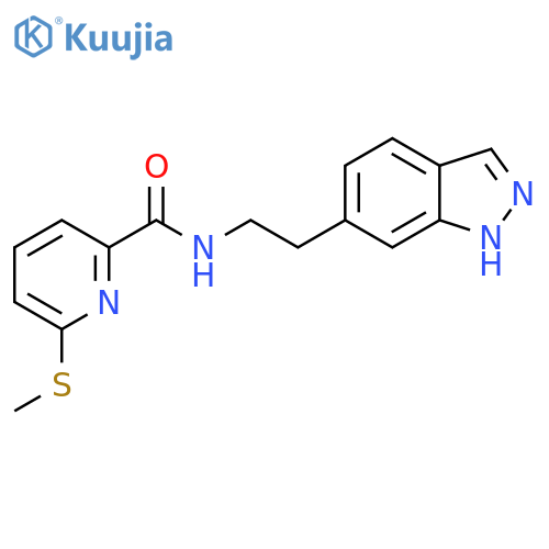 N-[2-(1H-Indazol-6-yl)ethyl]-6-methylsulfanylpyridine-2-carboxamide structure
