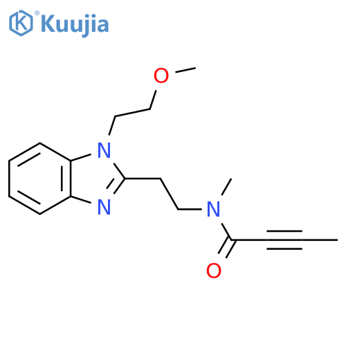 N-[2-[1-(2-Methoxyethyl)benzimidazol-2-yl]ethyl]-N-methylbut-2-ynamide structure