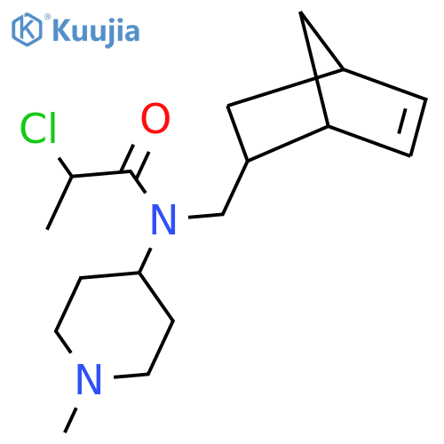 N-(2-Bicyclo[2.2.1]hept-5-enylmethyl)-2-chloro-N-(1-methylpiperidin-4-yl)propanamide structure