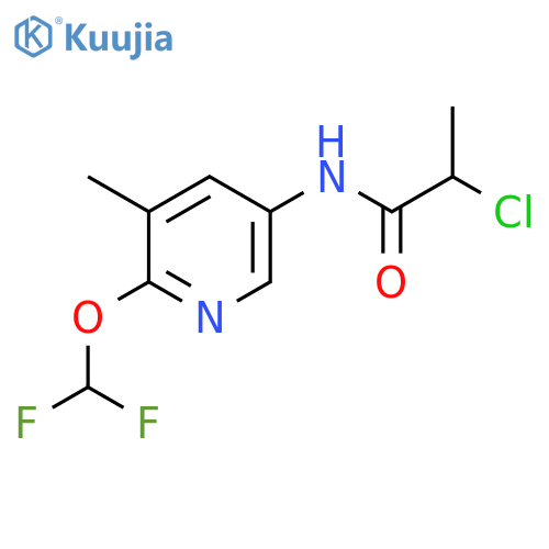 2-Chloro-N-[6-(difluoromethoxy)-5-methylpyridin-3-yl]propanamide structure
