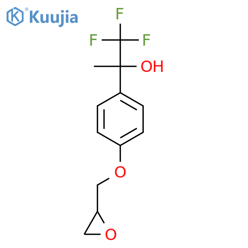 1,1,1-Trifluoro-2-[4-(oxiran-2-ylmethoxy)phenyl]propan-2-ol structure