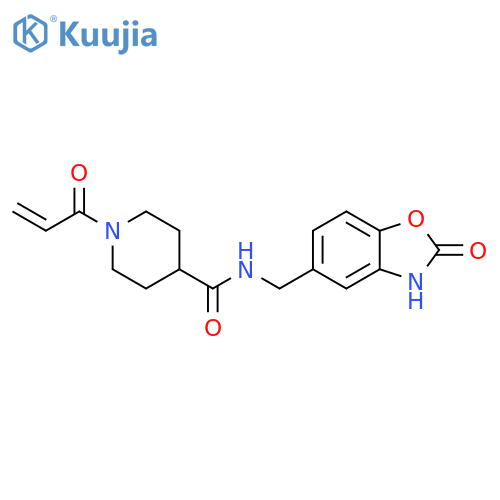N-[(2,3-Dihydro-2-oxo-5-benzoxazolyl)methyl]-1-(1-oxo-2-propen-1-yl)-4-piperidinecarboxamide structure