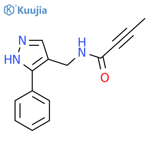 N-(3-phenyl-1H-pyrazol-4-yl)methylbut-2-ynamide structure