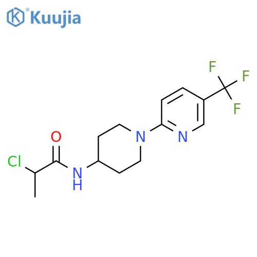 2-Chloro-N-[1-[5-(trifluoromethyl)pyridin-2-yl]piperidin-4-yl]propanamide structure