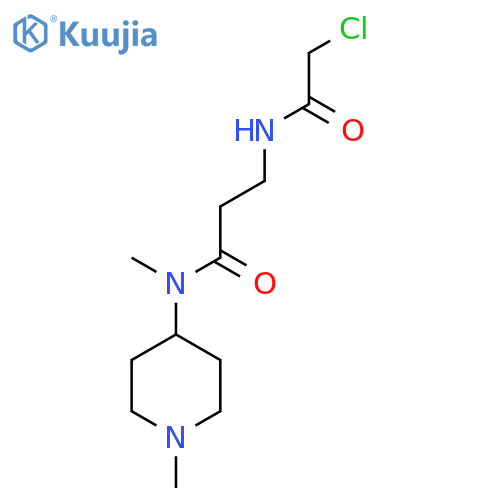 3-(2-chloroacetamido)-N-methyl-N-(1-methylpiperidin-4-yl)propanamide structure